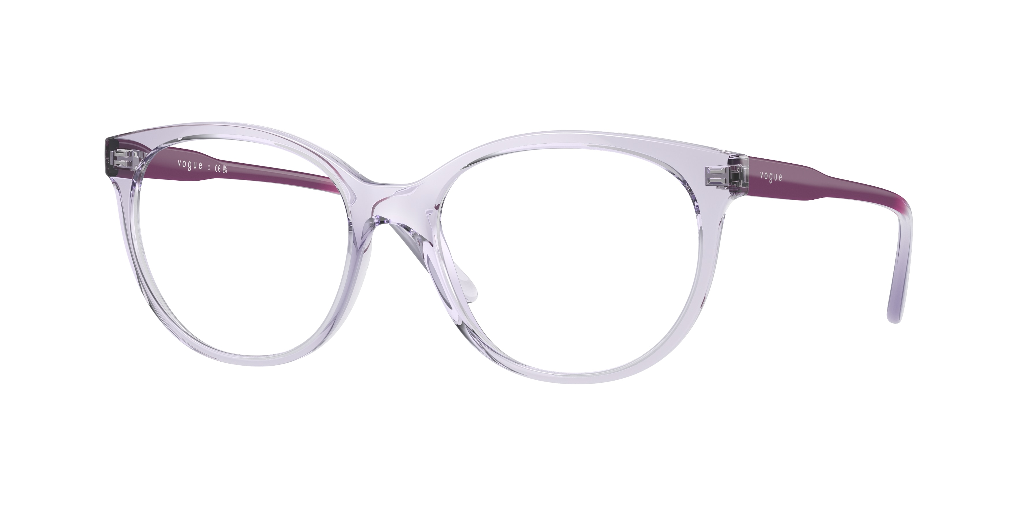 Vogue Eyewear Damen VO5552 2745 Optische Fassungen Nylon Violett Transparent Pantos Normal-image